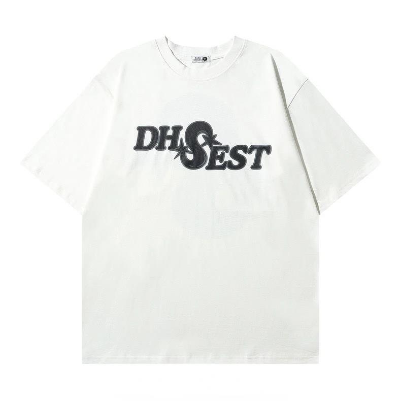 New style Summer American personalized letter printed T shirt for men and women simple street y2k hip hop loose cotton half sleeved top