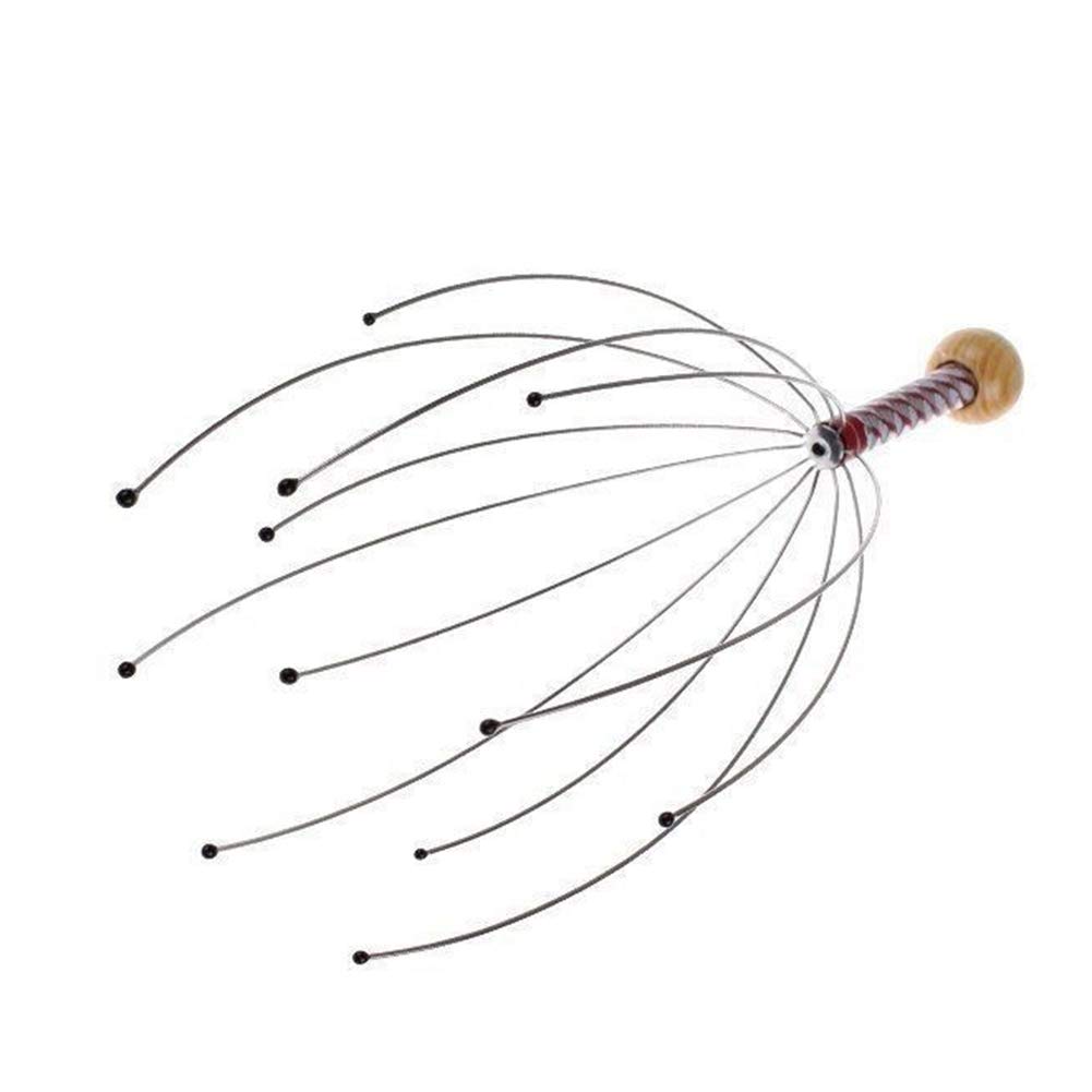 Octopus-Shaped Head Massager: Stainless Steel Stress Relief Tool