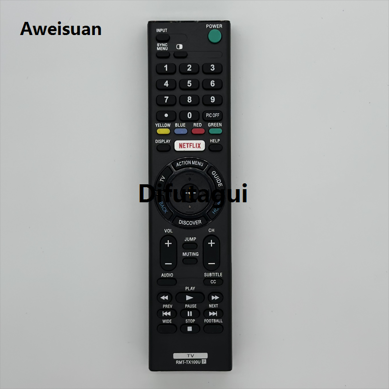 Difutagui New ORIGINAL RMT-TX100U Universal Remote Control Affordable for Sony LCD LED HD Smart TV with Netflix Button