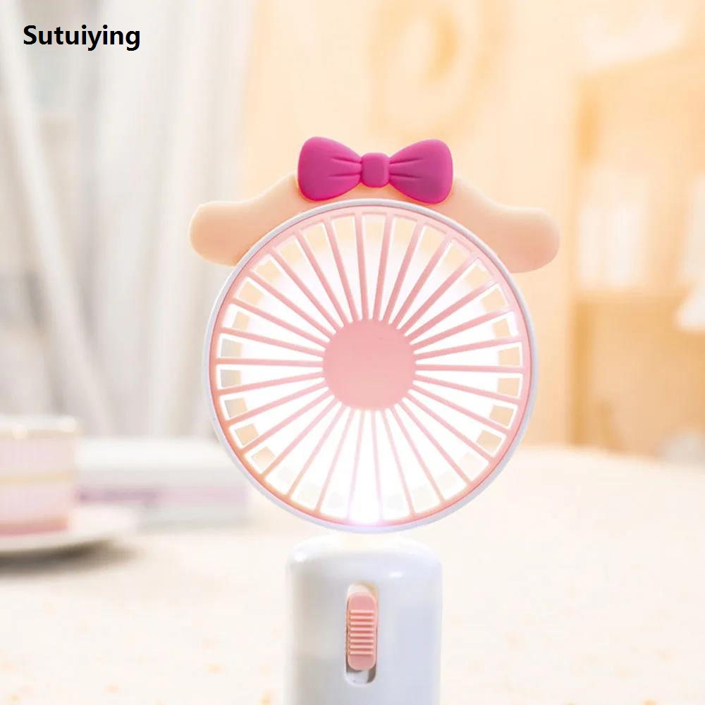 Sutuiying Kawaii Sanrio Electric Fan Cute Kuromi Cinnamoroll My Melody Cartoon 【2025 Version】 Portable Multi Functional Handheld Fan Creative Girl Gifts