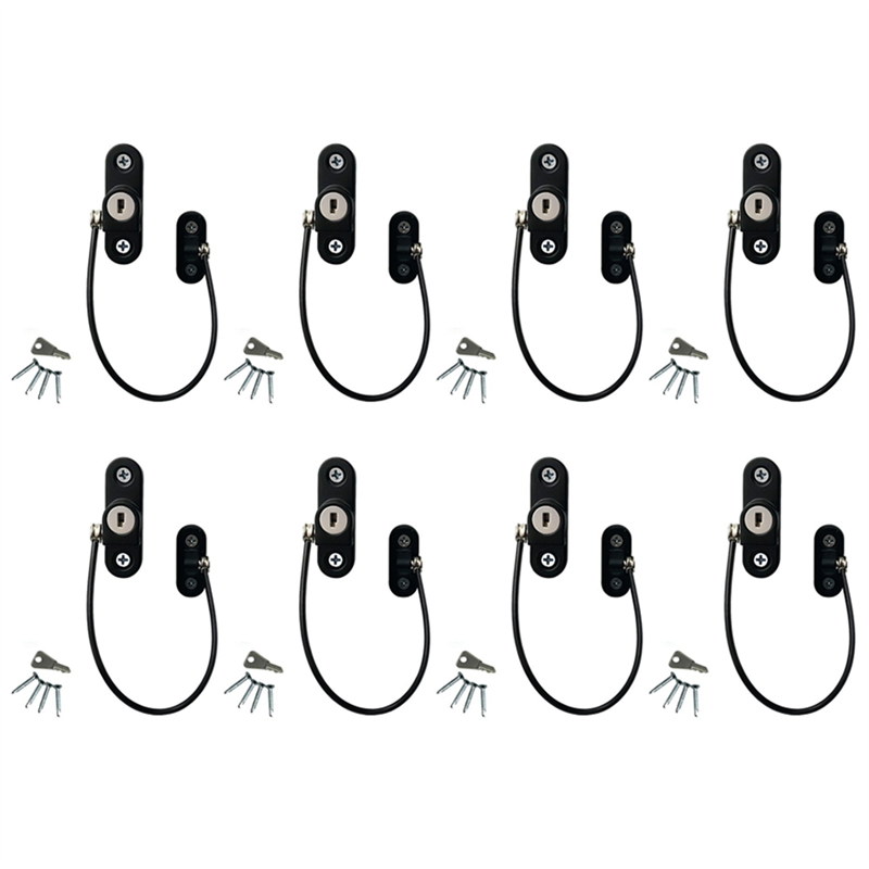 8 Piece Child Protection Window Restrictor Child Safety Stopper Falling Prevention Security Locks A
