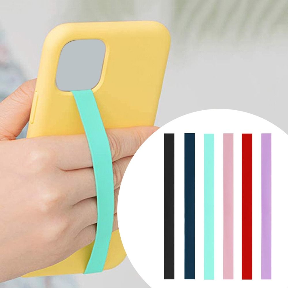 Sipmle Silicone Phone Strap Elastic Soft Phone Case Wristband Colorful Phone Holder Finger Grip Phone Accessories