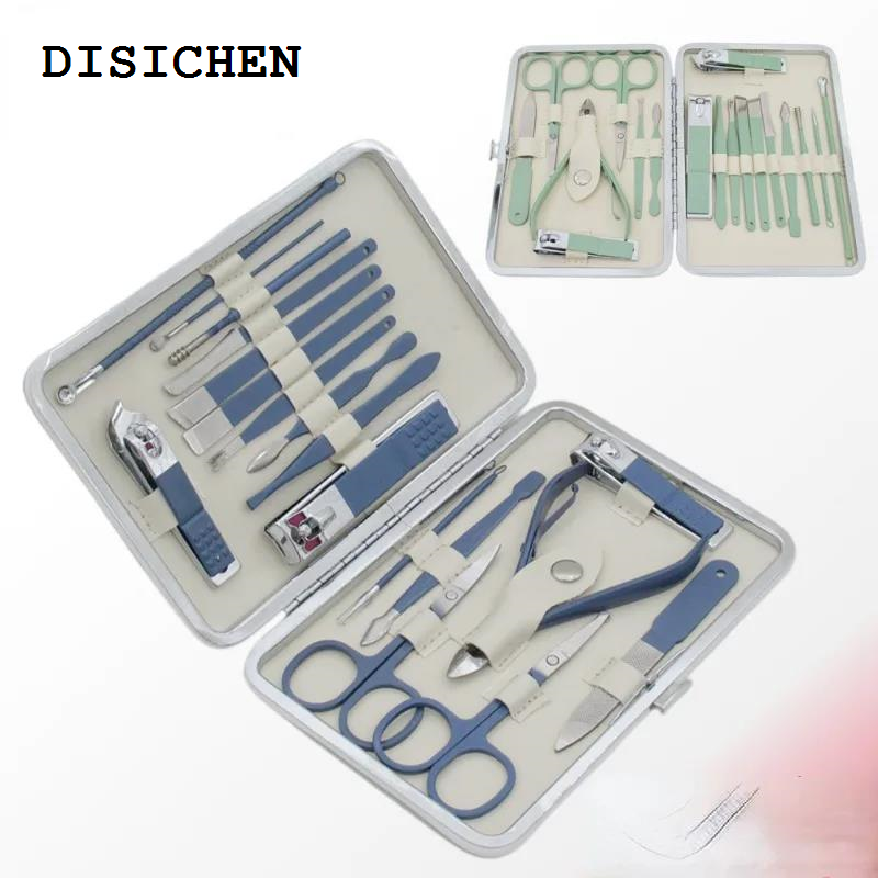 DISICHEN 2025 Newest Color 7 Tools Stainless Steel Manicure set Professional nail clipper Kit of Pedicure Paronychia Nippers Trimmer Cutters