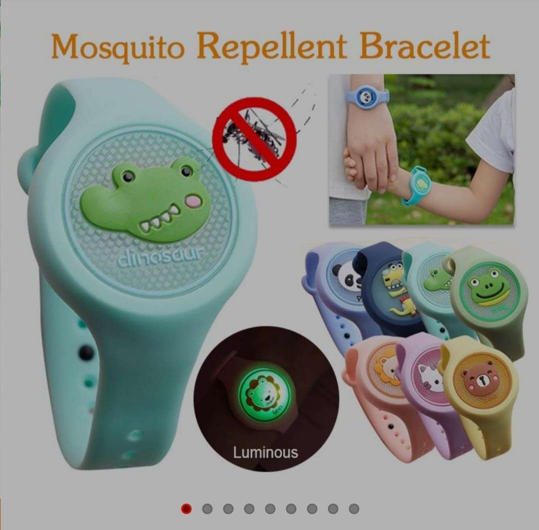 Kids Mosquito Repellent Watch With Led Lights, Lightweight Natural Mosquito Repellent Bracelet ( Color May vary )