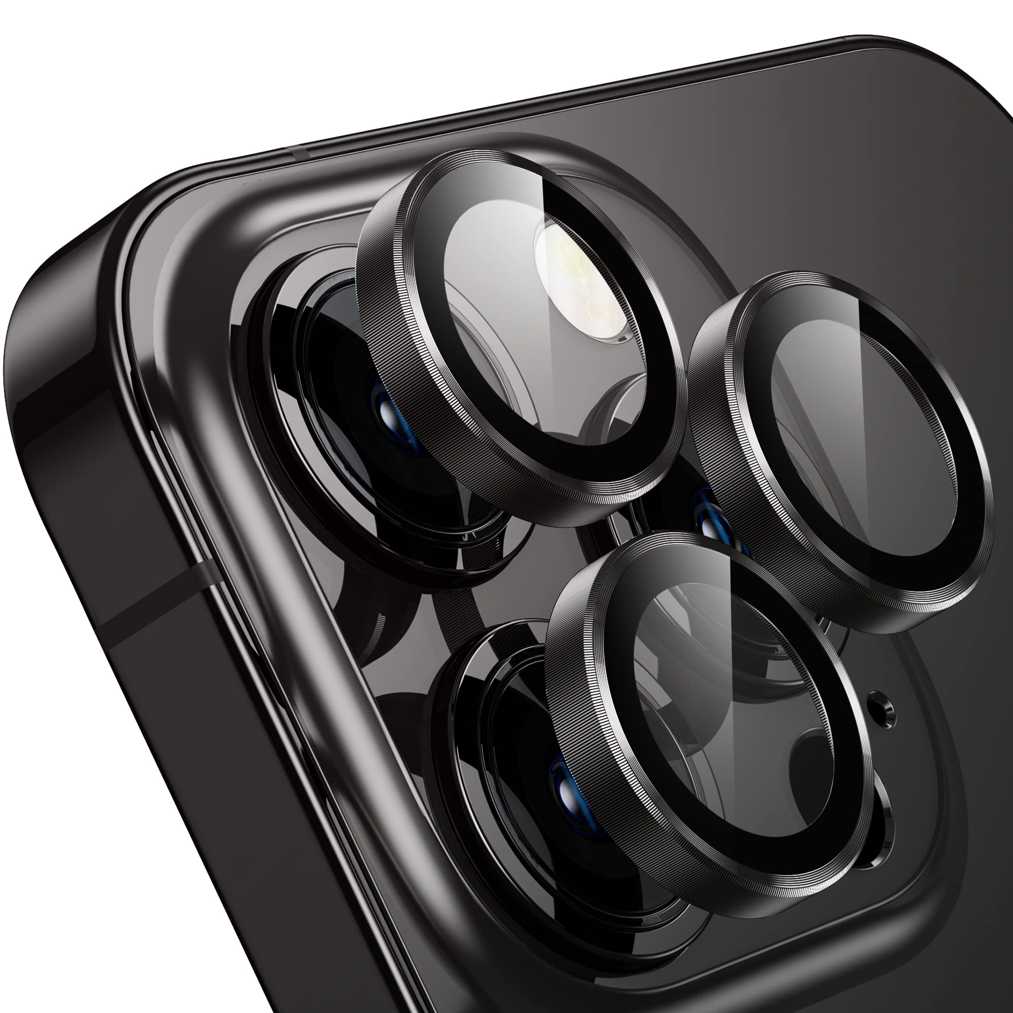 Iphone 12 Pro Max Camera Lens Protection Glass Metallic Ring