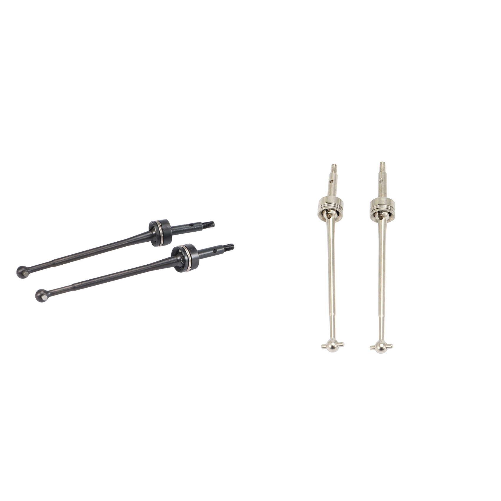 NAMUNY 4Pcs CVD Drive Shaft for 144001 124019 LC Racing 1/14 RC Drift Car Upgrade Parts, Black & Silver