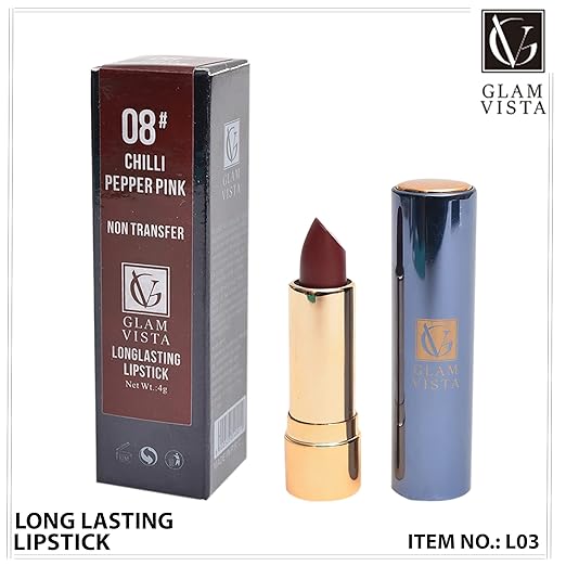 CharmWear Matte Non-Transfer Lipstick - 10g High-Impact Lip Color in 9 Beautiful Shades, Lightweight & Long-Lasting for Any Occasion (1pc)