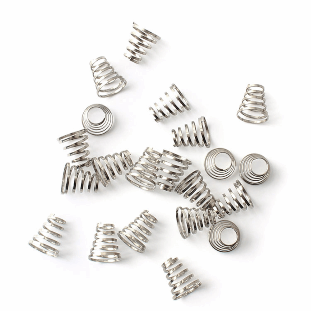 20 PCS Durable Stainless Steel Bike Quick Release Springs Lightweight Silver Bike Wheel Skewer Springs Easy To Install Bike Hub Quick Release Springs Bike Maintenance