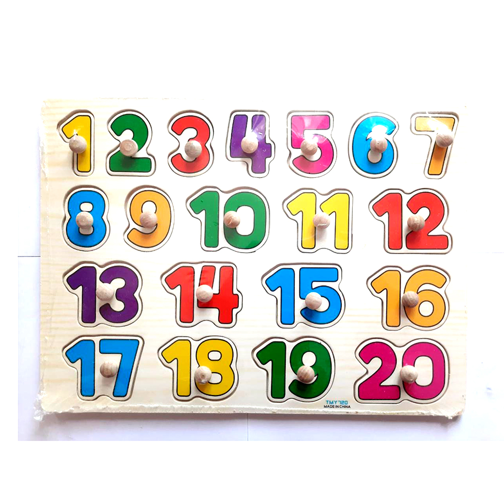 Wooden 1234 Numeric Puzzle Board