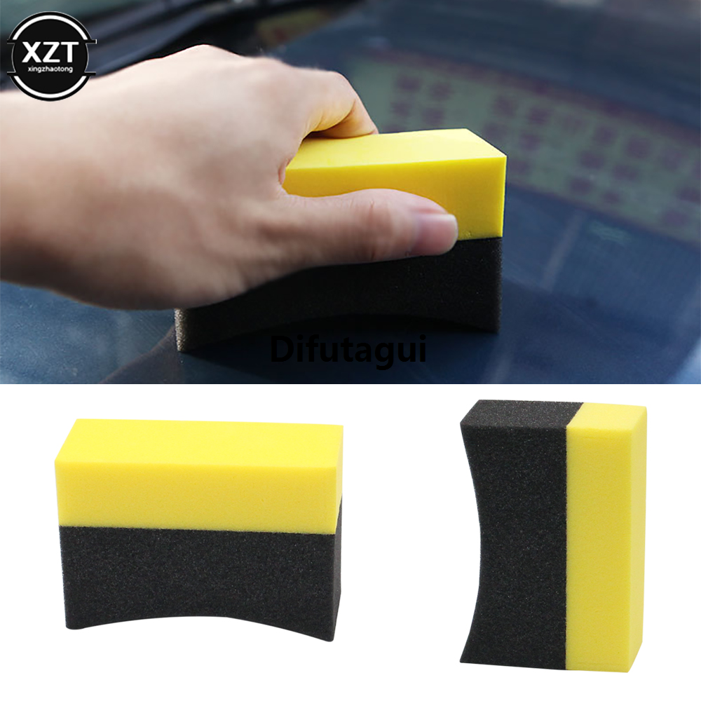 PE Waxing Sponge Multifunctional Waxing Cleaning Tool Corner Wipe Clear Residual Wax Car Interior Cleaning PE Sponge Brush