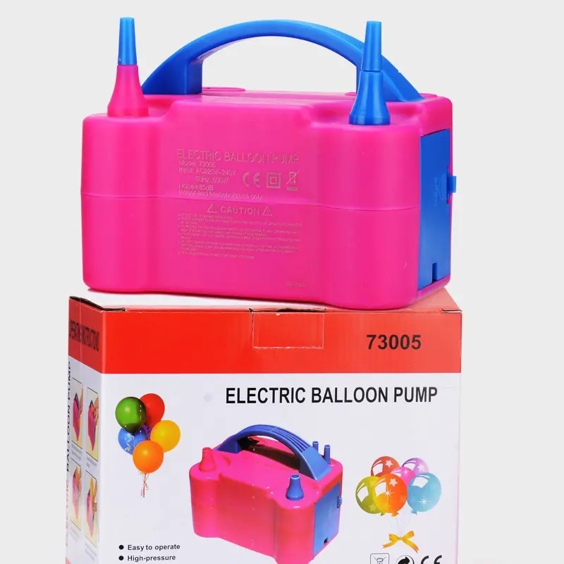 220V Double Hole Ac Inflatable Electric Air Balloon Pump Electric Balloon Inflator Pump Portable Air Blower