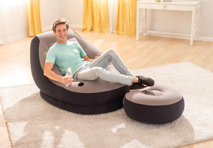 Air Sofa 2IN1 Ultra Lounge Inflatable Sofa Chair And Ottoman