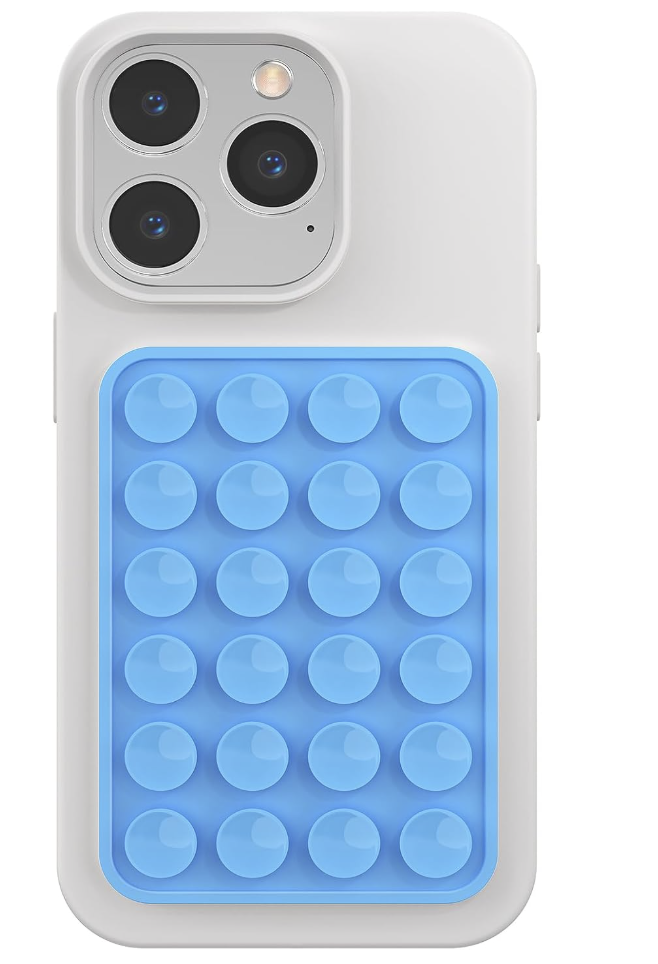 Silicone Phone Sticky Grip, Suction Phone Case Mount for iPhone and Android, Hands-Free Sticky Cell Phone Grip, Mobile Fidget Mirror Holder for Selfies and Videos - image 1