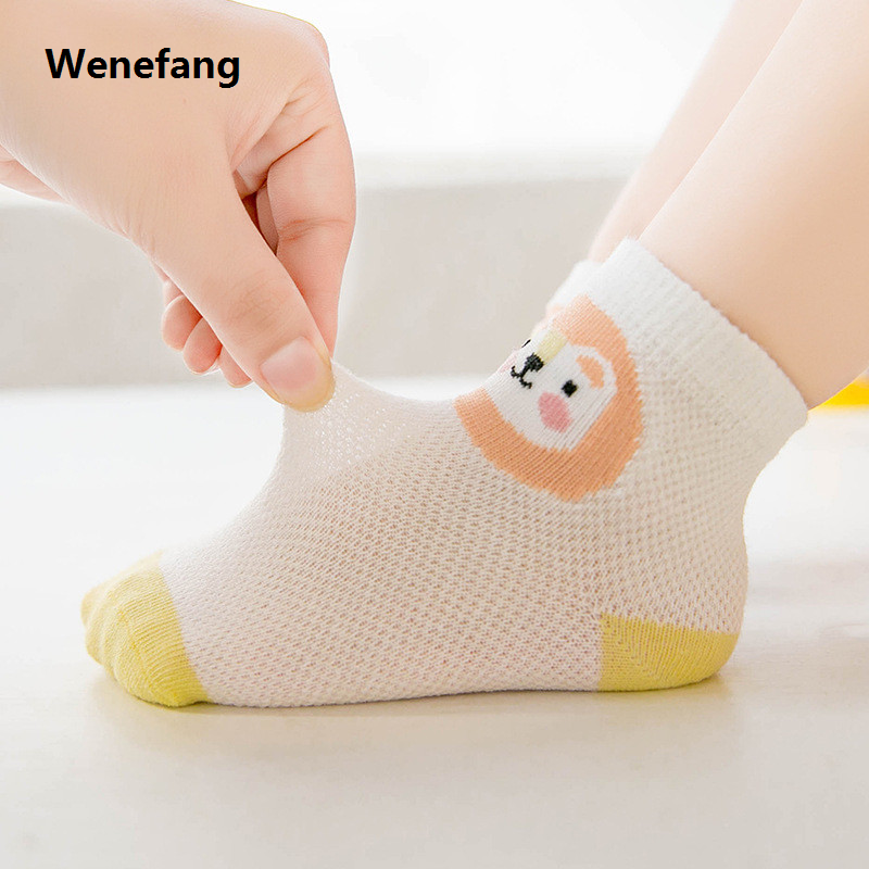 Wenefang 5Pairs/lot 0-24M Infant Baby Socks Baby Socks for Boys Girls Cotton Mesh Newborn Toddler First Walkers Baby Clothes Accessories