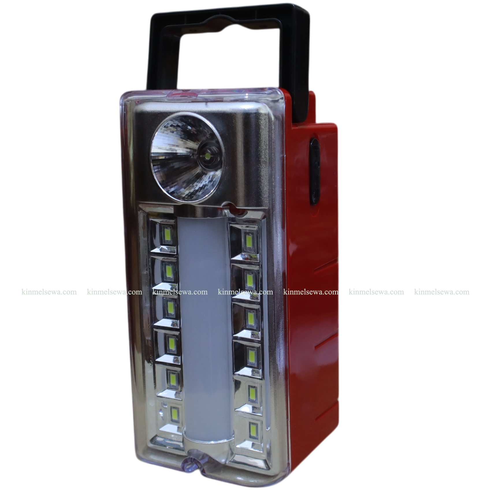 Super Bright Rechargeable 12 SMD LEDs + 1W Torch Emergency Work Light with USB Charging Port for Home, Camping & Load Shedding