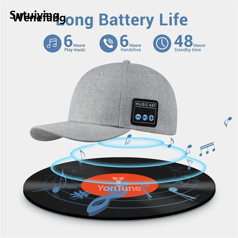 Wenefang Sutuiying Multifunctional Outdoor Hat With Bluetooth Speakers Wireless New Headphones New Detachable Adjustable Music Baseball Cap Running Sports