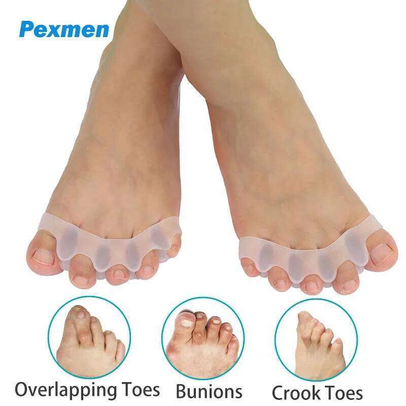 2Pcs/Pair Gel Separator Toe Spacer for Men and Women Bunions Corrector Correct Restore Toes to Their Original Shape