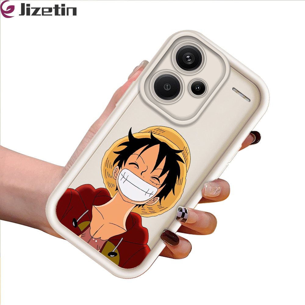 Jizetin for Redmi Note 13 Pro+ 5G Back Cover Silly Luffy Ladder Camera Soft Rubber Mobile Phone Case