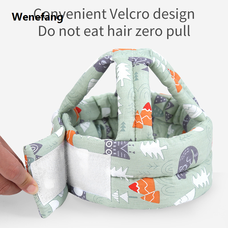 Wenefang Baby Toddler Cap Anti-collision Protective Hat Baby Safety Helmet Soft Comfortable Head Security Protection Adjustable