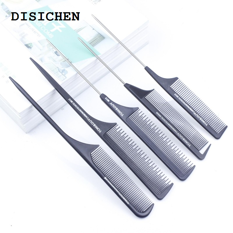 DISICHEN 【2025 Version】 Comb Carbon Fiber Spike Tail Comb Pick Hair Plastic Coiffure Wig Hairdressing Barber Accessories