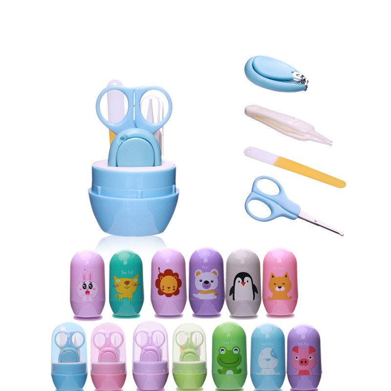 4 in 1 Baby Manicure Set - 4 Pieces Safety Care Nail Trimmer, Clipper, Scissor & Cutter Tool