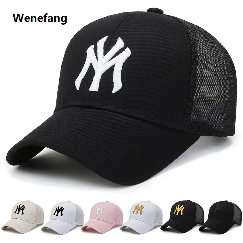Wenefang Spring And Summer New Hat Men's Summer Mesh Shade Baseball Cap 【2025 Version】 Tennis Hat Outdoor Casual Sun Hat Korean Breathable Cap