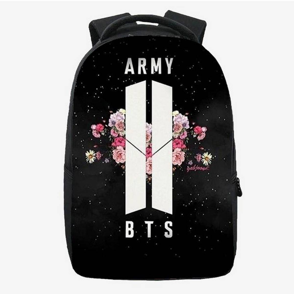 BTS Army Backpack With Laptop Partition Digital Printed School, College Travelling Bag for Girls