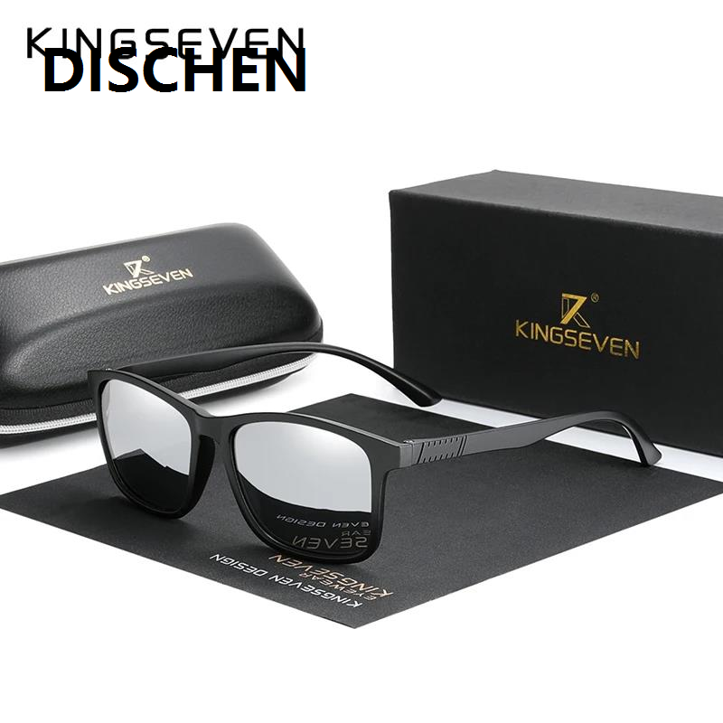 DISCHEN KINGSEVEN BrandUltra Light TR90 Sunglasses Men Polarized Cat.3 UV400 TAC Lens Sun Glasses Women Casual Eyewear Driving