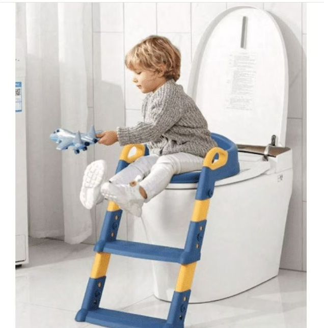 Potty Seat Urinal for Baby Infant Kids Toilet Training Seat with Adjustable Ladder WC Folding Safety Children Chair Step Stool