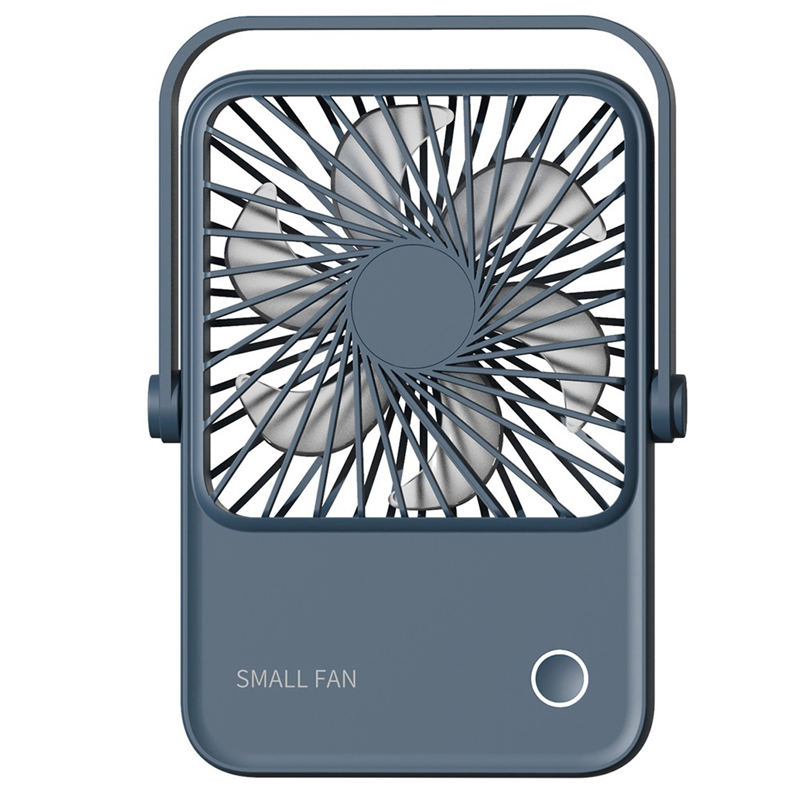 Fan Desktop Small Electric Fan Hanging and Standing Dual-Purpose Office Navy Blue