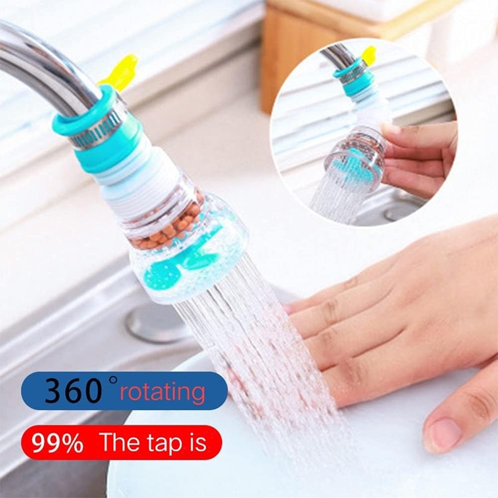 Splash Proof Faucet Water Filter Soft PVC Rubber , Bamboo Carbon Zeolite & Activated Carbon Nozzle