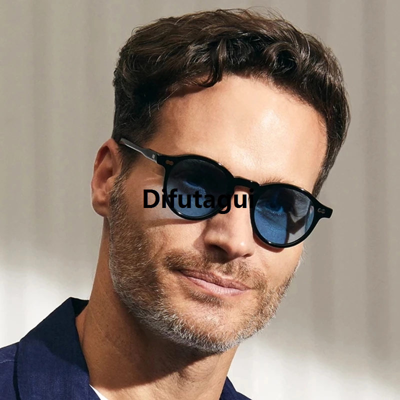 Difutagui New specials blue Fashion Miltzen Round Tint Ocean Lens Sunglasses Women New style men 2022 Brand Design vintage Sun Glasses festival Oculos De Sol