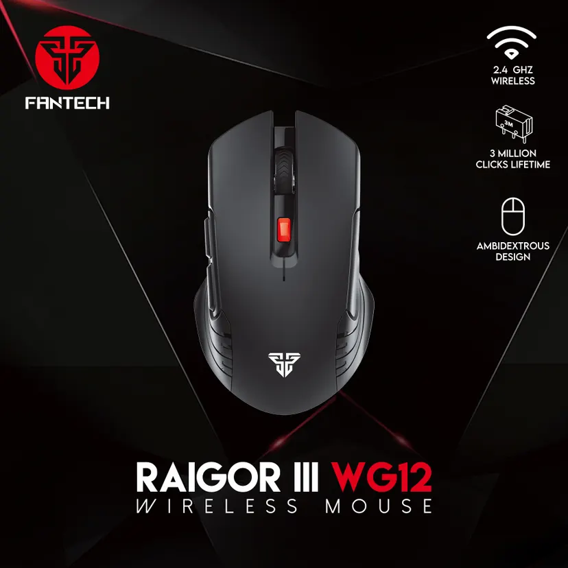 Fantech Raigor III WG12R Gaming Mouse With 2.4GHZ Wireless Connection-(Biege)
