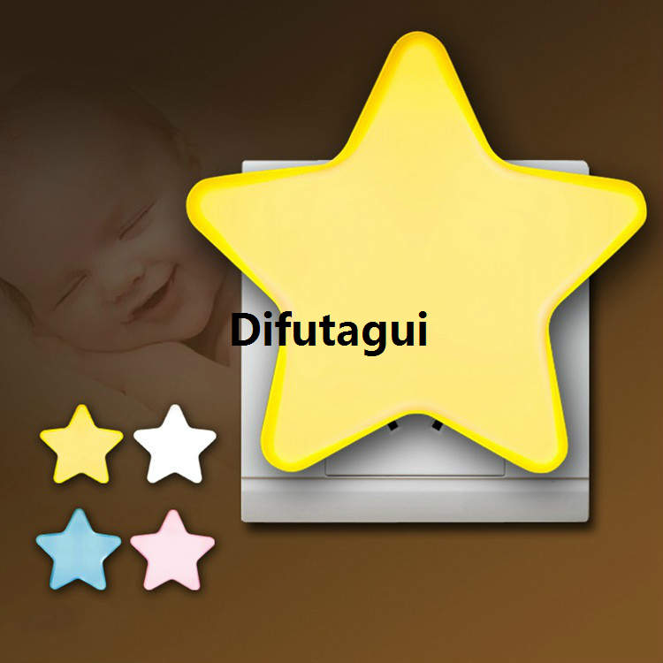Difutagui Night Light Baby EU Cloud Light Headboard Bedroom Kids Night Portable Light Star Moon Mini Sensor Dark Kids/American Sleep
