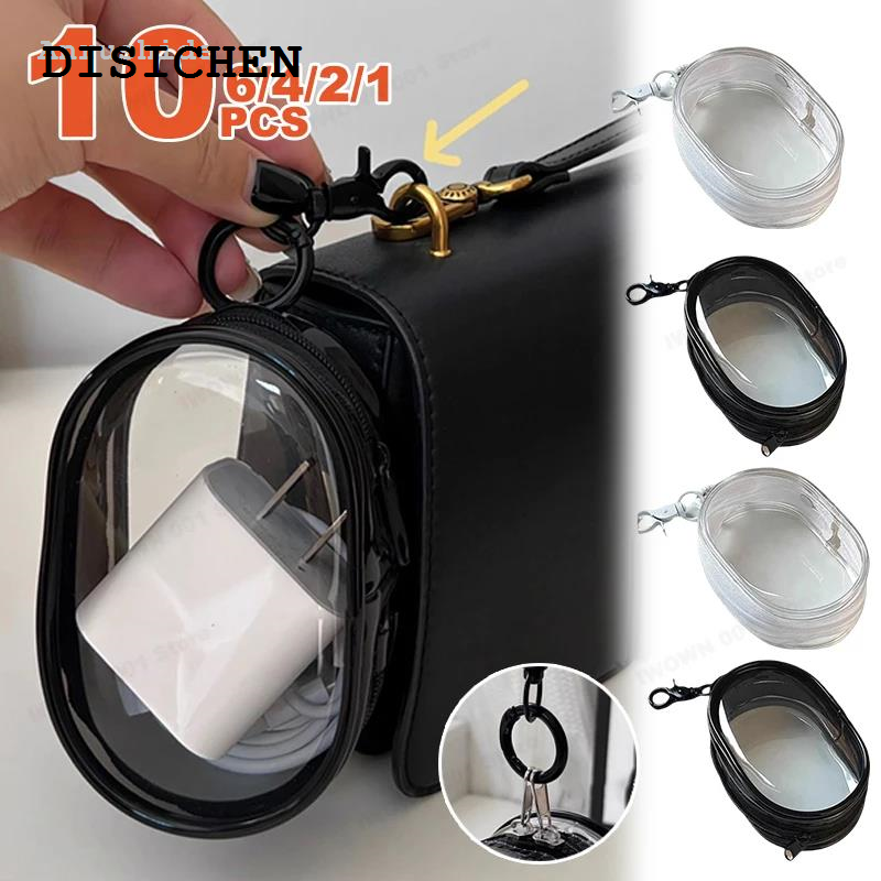 DISICHEN Profesional Anrushide Data Cable Charger Charging Storage Transparent Cable Wrap Portable New On-the-go Outdoor Headphone Organizer Cell Phone Organizer B