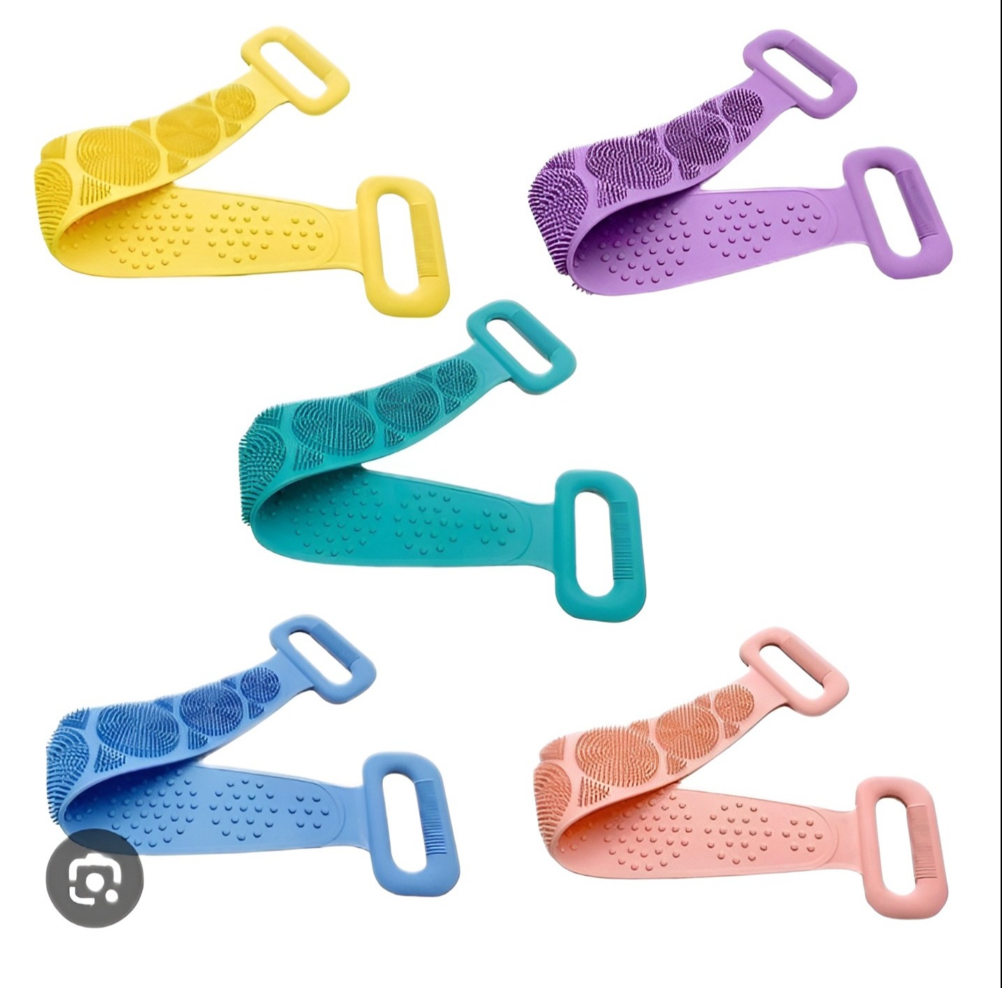 Silicon gel Bath Towel Rub Brush Pull Back Strip Rub Back Belt Bathroom Tools