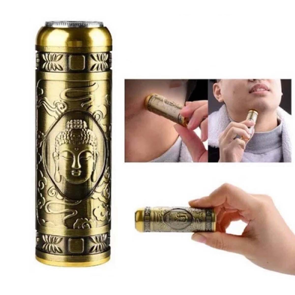 USB Rechargeable Razor HW T8 Mini Electric Vintage With Buddha Design Engraved Metal Body Trimmer For Men