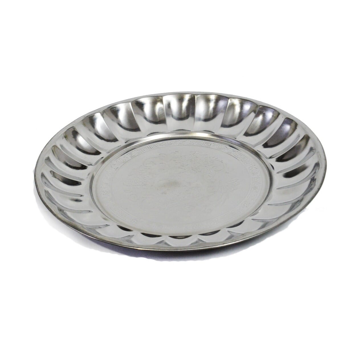 Stainless Steel Light Weighted Plain Round Puja Thali