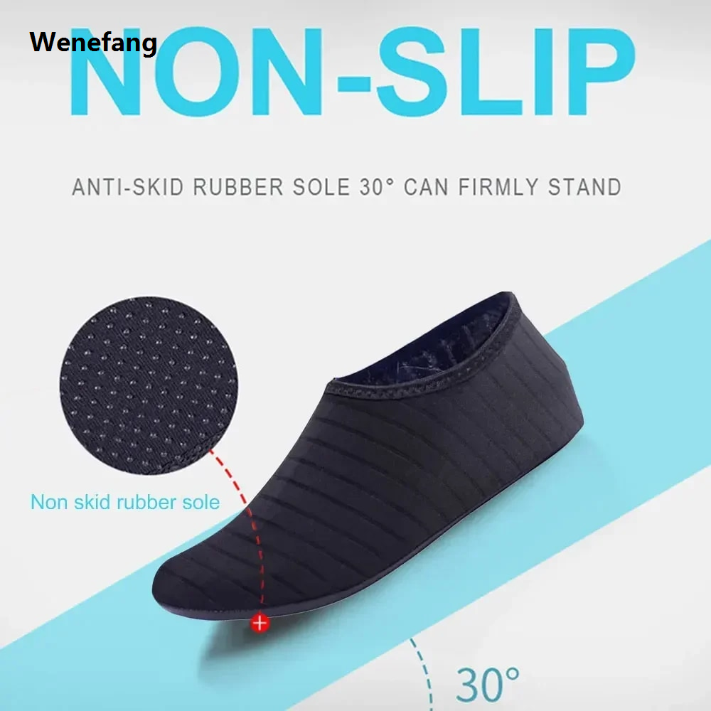 Wenefang 1 Pair Womens Mens Water Shoes Barefoot Quick-Dry Aqua Socks for Beach Swim Surf Water Sport