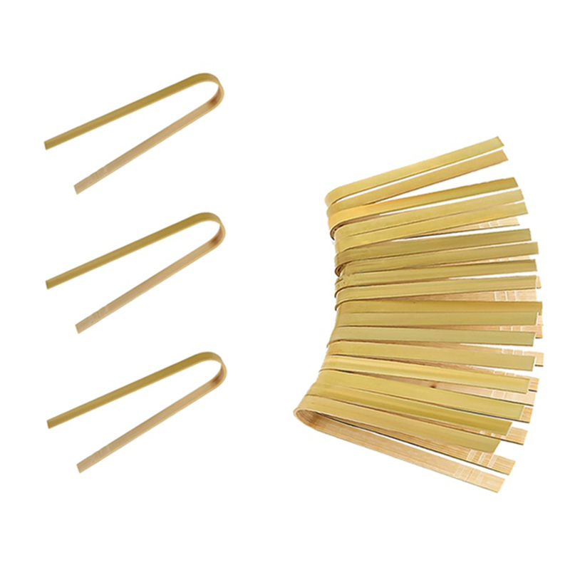 20Pcs Wooden Bamboo Tongs Cooking Utensils Mini Bamboo Tongs Natural Toast Tongs for Cooking Easy to Use