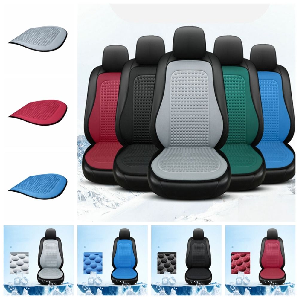 Inside 3D Massage Design Ice Cooling Car Seat Cushion Ice Silk Single Piece Ice Silk Vehicle Chair Backrest Pad Ventilation Cooling Mat Summer