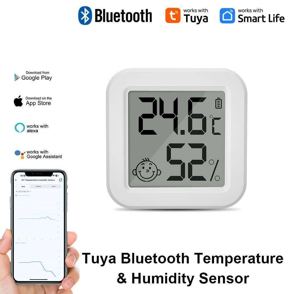 Newest Tuya Bluetooth Temperature Humidity Sensor LCD Thermometer Mini Smart Electric Hygrometer APP Remote Control Home