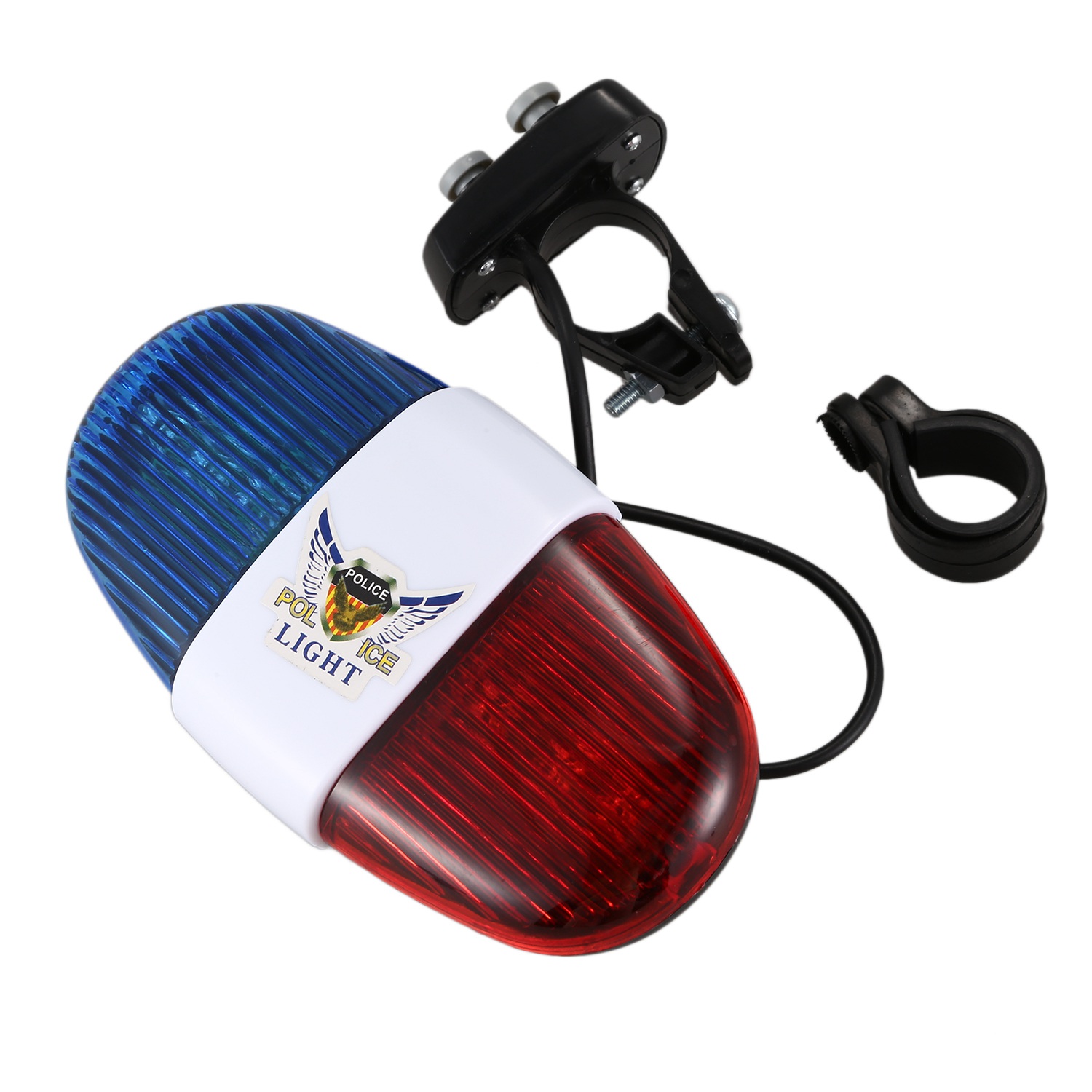 OYPFXMI Bicycle Cycling 4 Tones 6 LED Electronic LED Warning Lights Siren Horn Beeper Bell