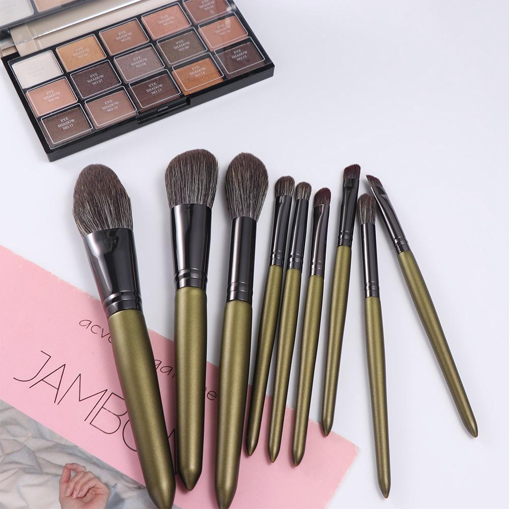 Fluffy Makeup Brushes Set Soft Fiber Kabuki Brush Eye Cosmetic Brushes Kit Fiber Hair with Storage Bag Eye Shadow Brush Makeup Tools