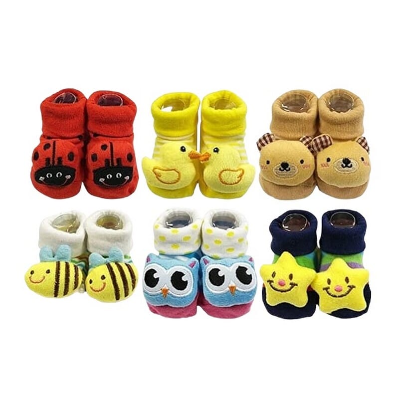 Combo 2 Pairs Baby Grip Cotton Anti Slip Socks