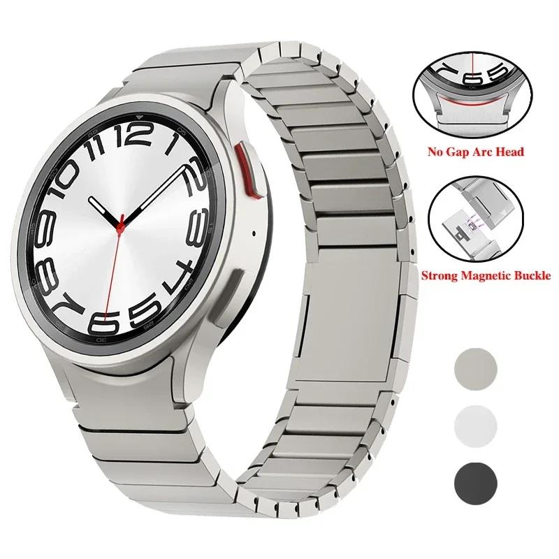 HOT No Gaps Magnetic Titanium Color Bracelet for Samsung Galaxy Watch 4/5 6 40 44mm Classic 43mm 47mm 42 46mm 5 Pro 45mm Luxury Band