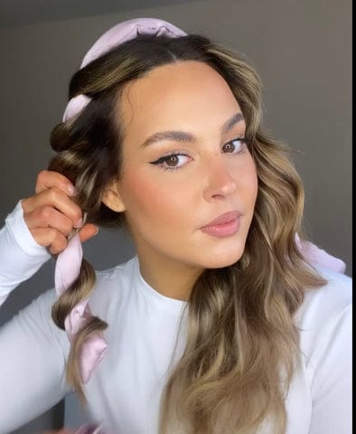 Different Color satin Silk Heatless Hair Curler Set [ For Short to Medium Hair ]