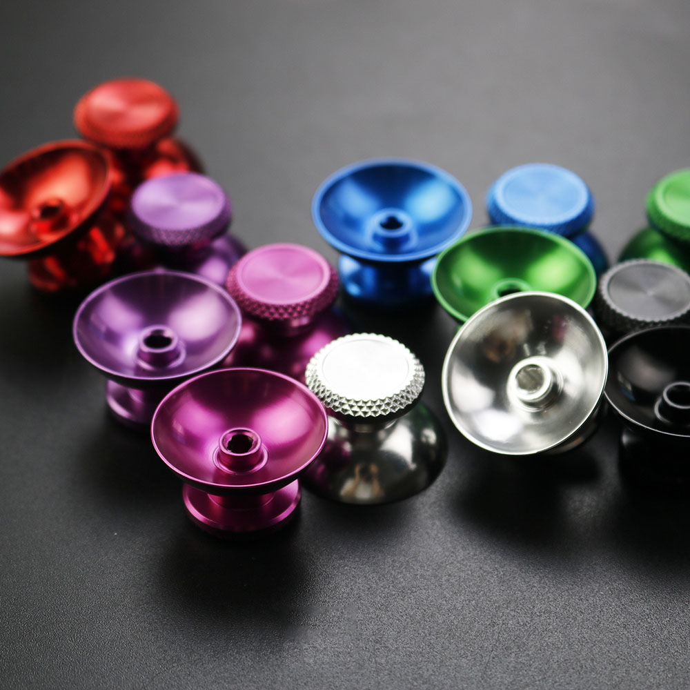 2025 New YUXI 2PCS Metal Analog Joystick Thumb Stick Grip Cap Replacement Parts for PS5 Controller Thumbstick Replacement