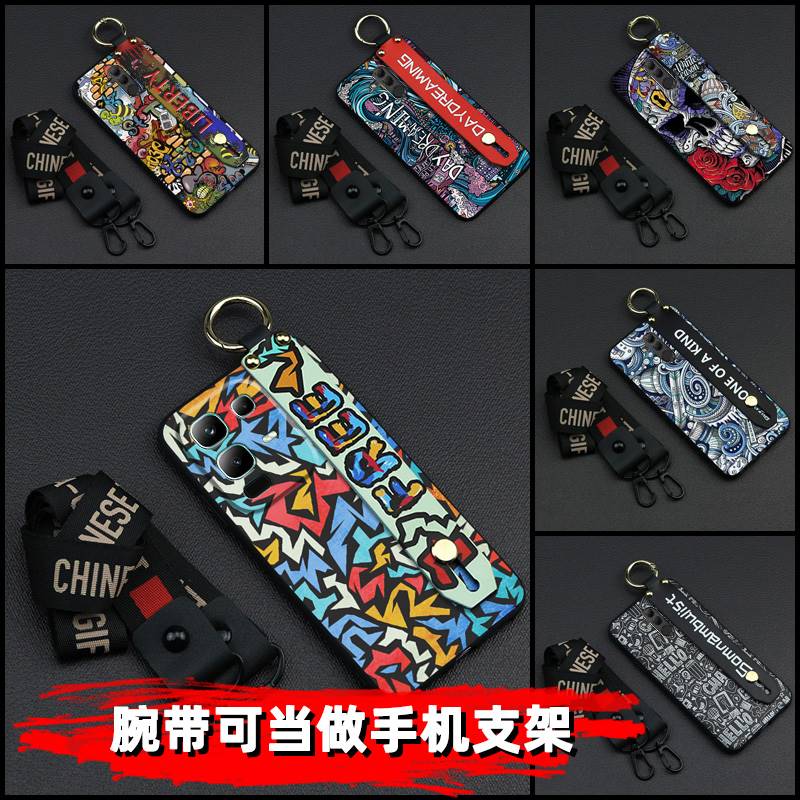 Protective Waterproof Phone Case For infinix Note50X 5G/5G+/X6857B Soft case Phone Holder Graffiti Wrist Strap Ring