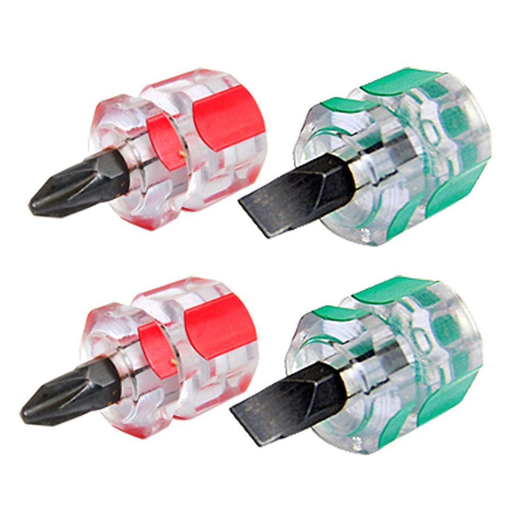 NAMUNY 2X Mini Short Stubby Slotted Screwdriver Set